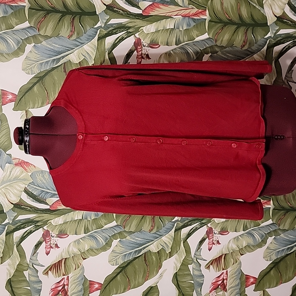 Womens Red Cardigan